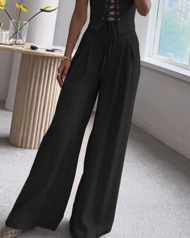Esther Linnen Corset Set