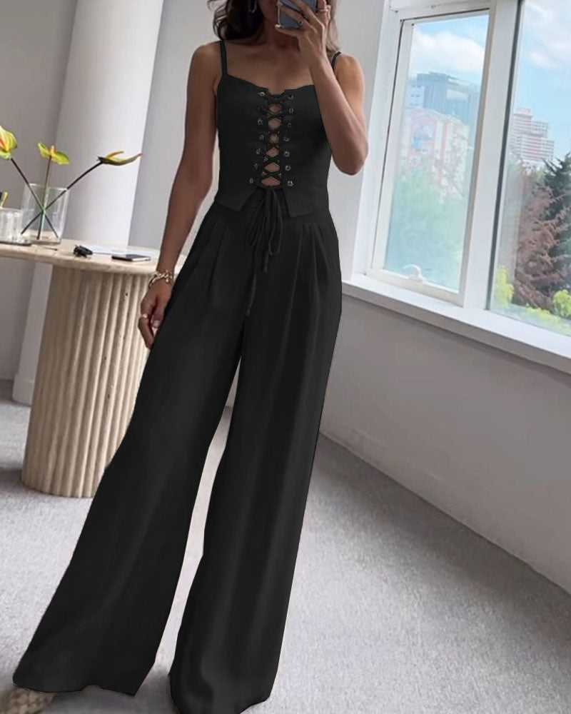Esther Linnen Corset Set