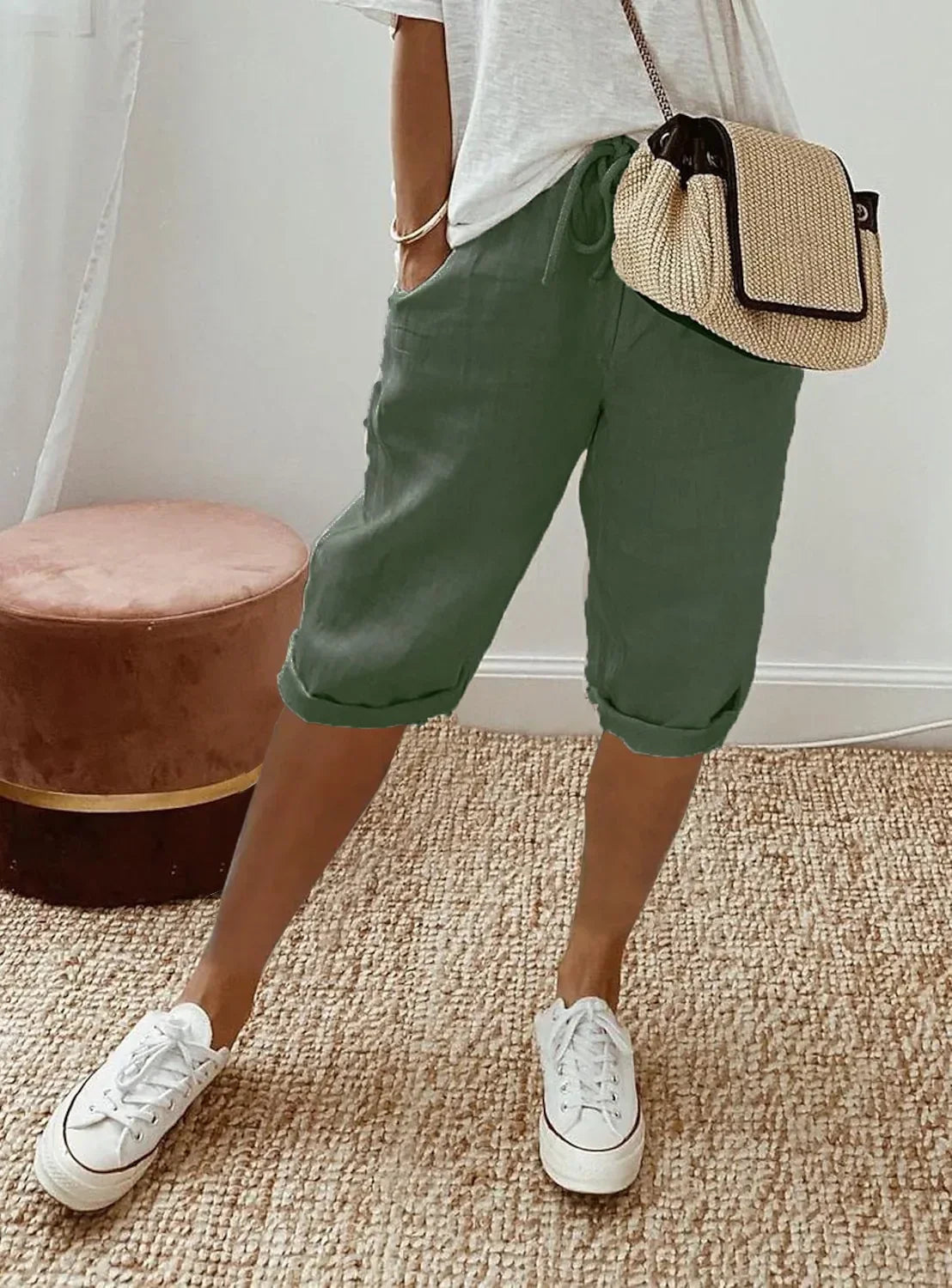Elen | katoen linnen shorts