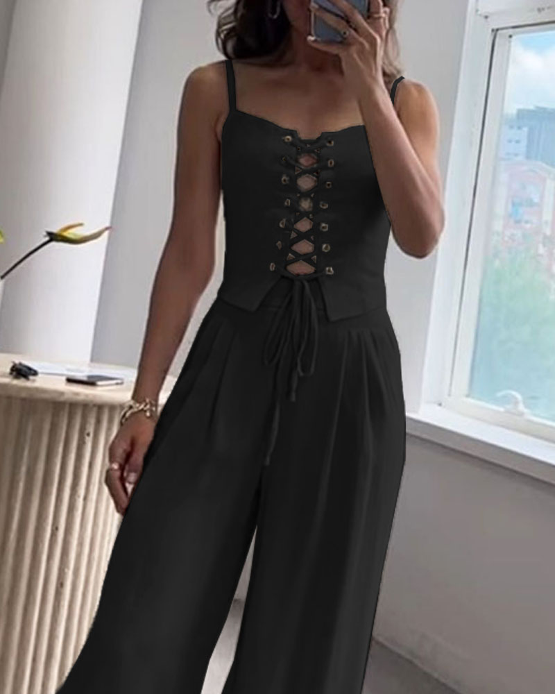 Esther Linnen Corset Set