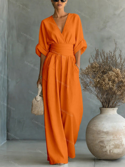 Essentiële jumpsuit met V-halsWrite a Review